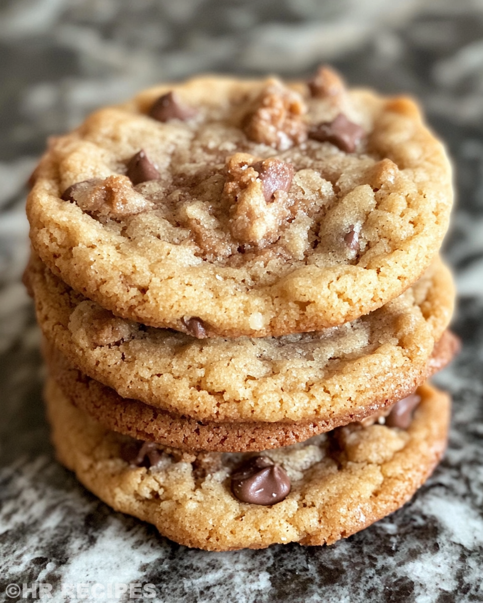 Ingredients and mixing process of browned butter toffee chocolate chip cookies