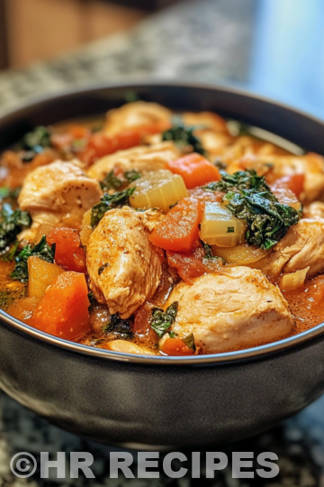 Tuscan Chicken Stew taken with iphone 15 pro max --iw 2 --ar 4:5 --v 6.1 --raw
