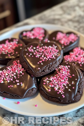 Valentine Ganache Cookies Soft Hearted Chocolate And Raspberry Treats taken with iphone 15 pro max --iw 2 --ar 4:5 --v 6.1 --raw