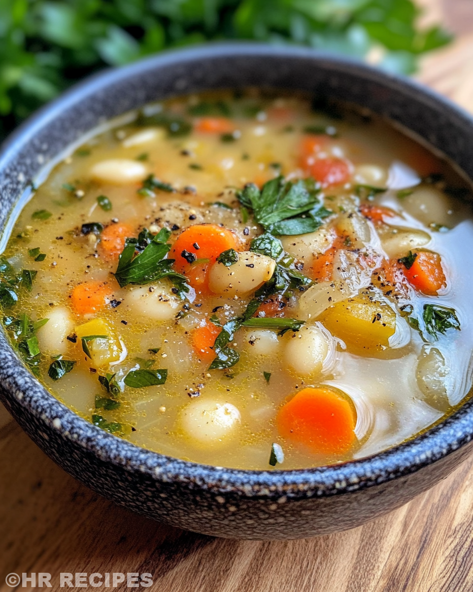 Steaming vegetable soup cooking in pressure cooker