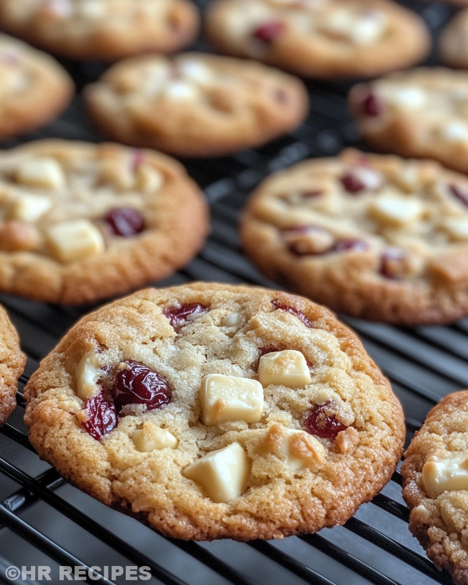 Ingredients and dough preparation for white chocolate cranberry cookies