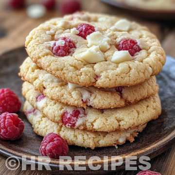 White Chocolate Lemon Raspberry Cookies Delicious taken with iphone 15 pro max --iw 2 --ar 4:5 --v 6.1 --raw