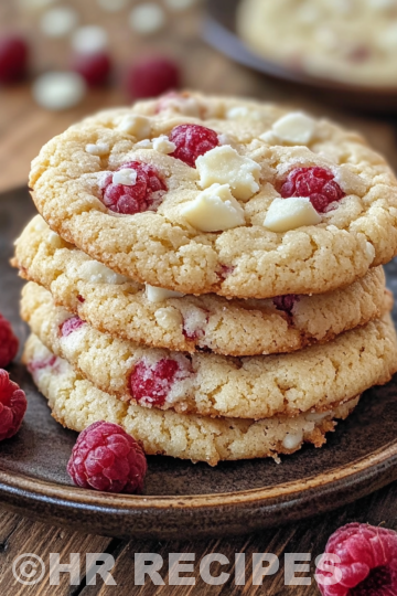 White Chocolate Lemon Raspberry Cookies Delicious taken with iphone 15 pro max --iw 2 --ar 4:5 --v 6.1 --raw