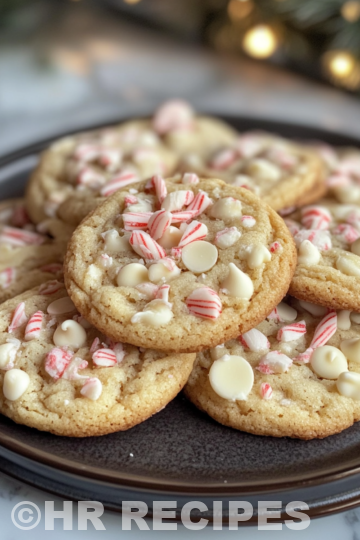 White Chocolate Peppermint Cookies taken with iphone 15 pro max --iw 2 --ar 4:5 --v 6.1 --raw