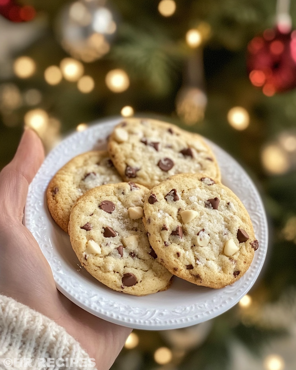 Ingredients for Winter Wonderland Chocolate Chip Cookies layout