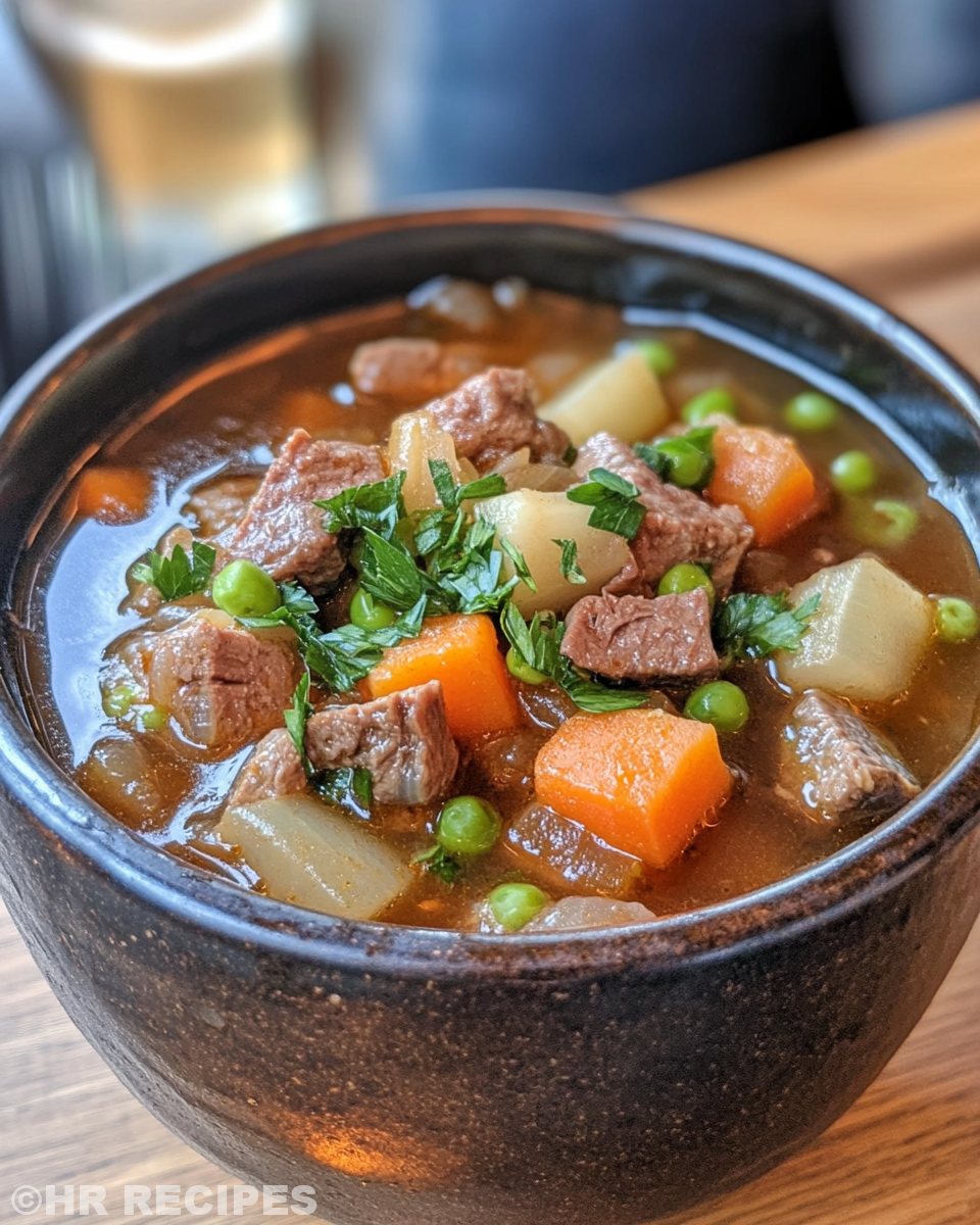 Witches Brew Stew cooking in pressure cooker sending aromatic steam