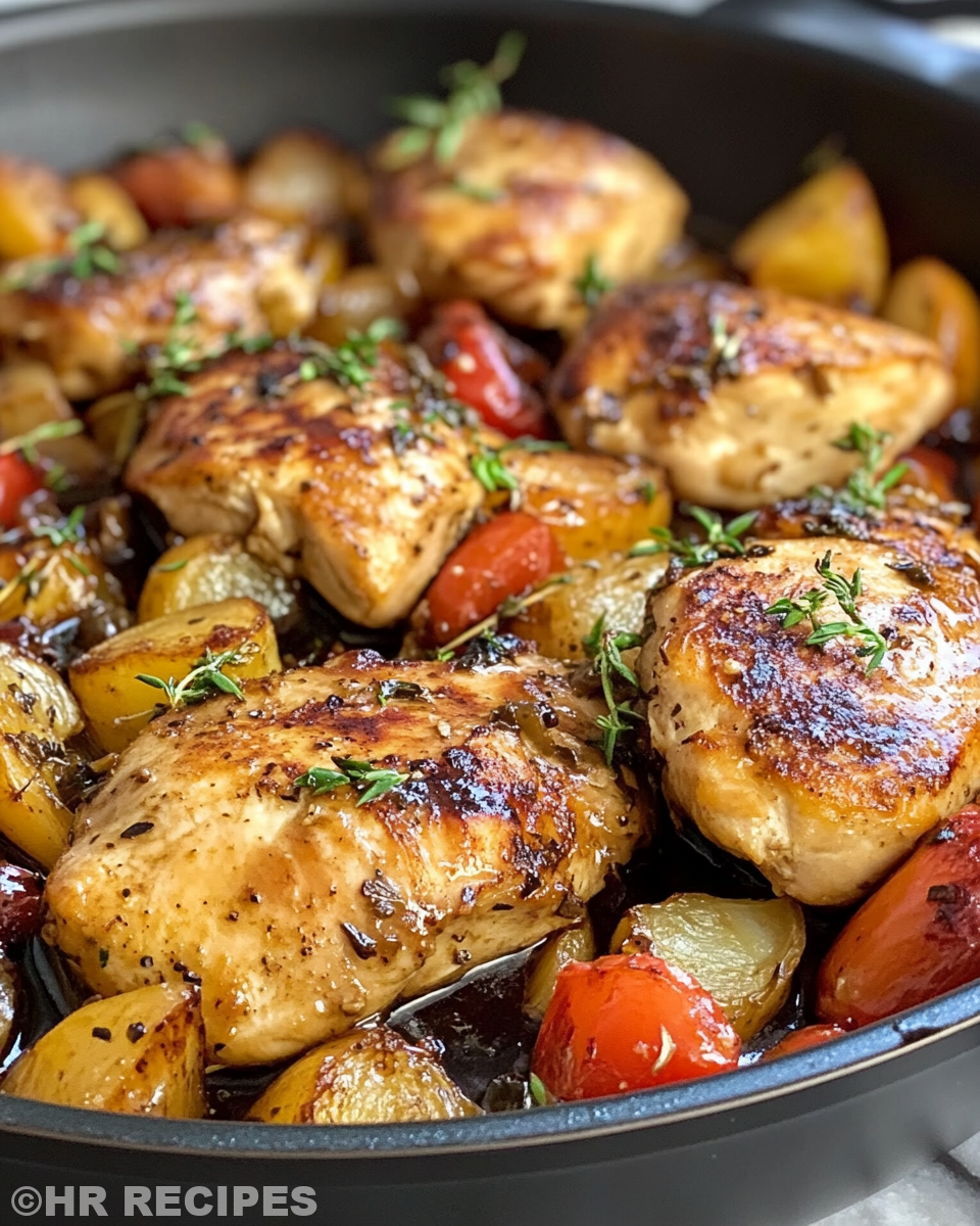 Ingredients for balsamic chicken laid out
