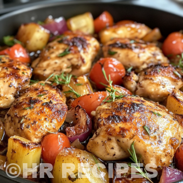 One Pan Balsamic Chicken taken with iphone 15 pro max --iw 2 --ar 4:5 --v 6.1 --raw