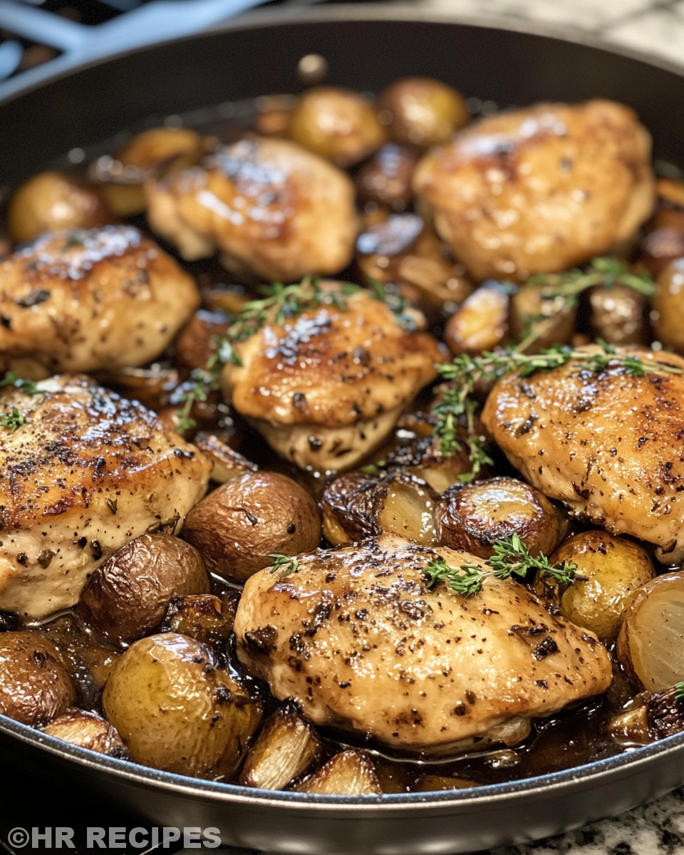 Balsamic chicken plated with melty mozzarella and fresh basil